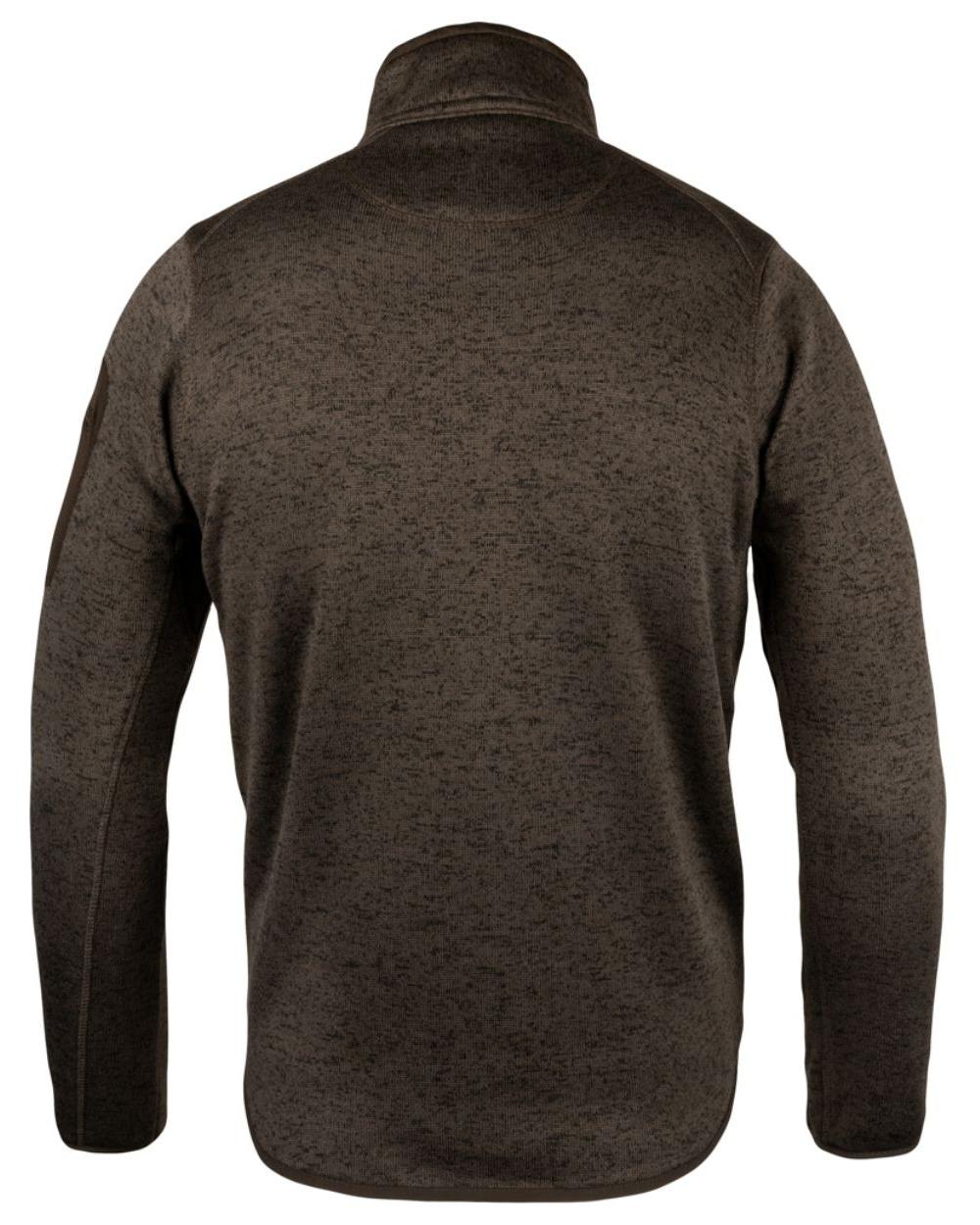 Brown Fleck Coloured Jack Pyke Melange Quarter Zip Fleece On A White Background 
