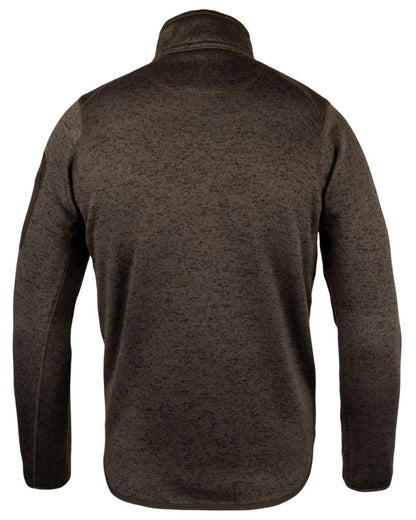 Brown Fleck Coloured Jack Pyke Melange Quarter Zip Fleece On A White Background 