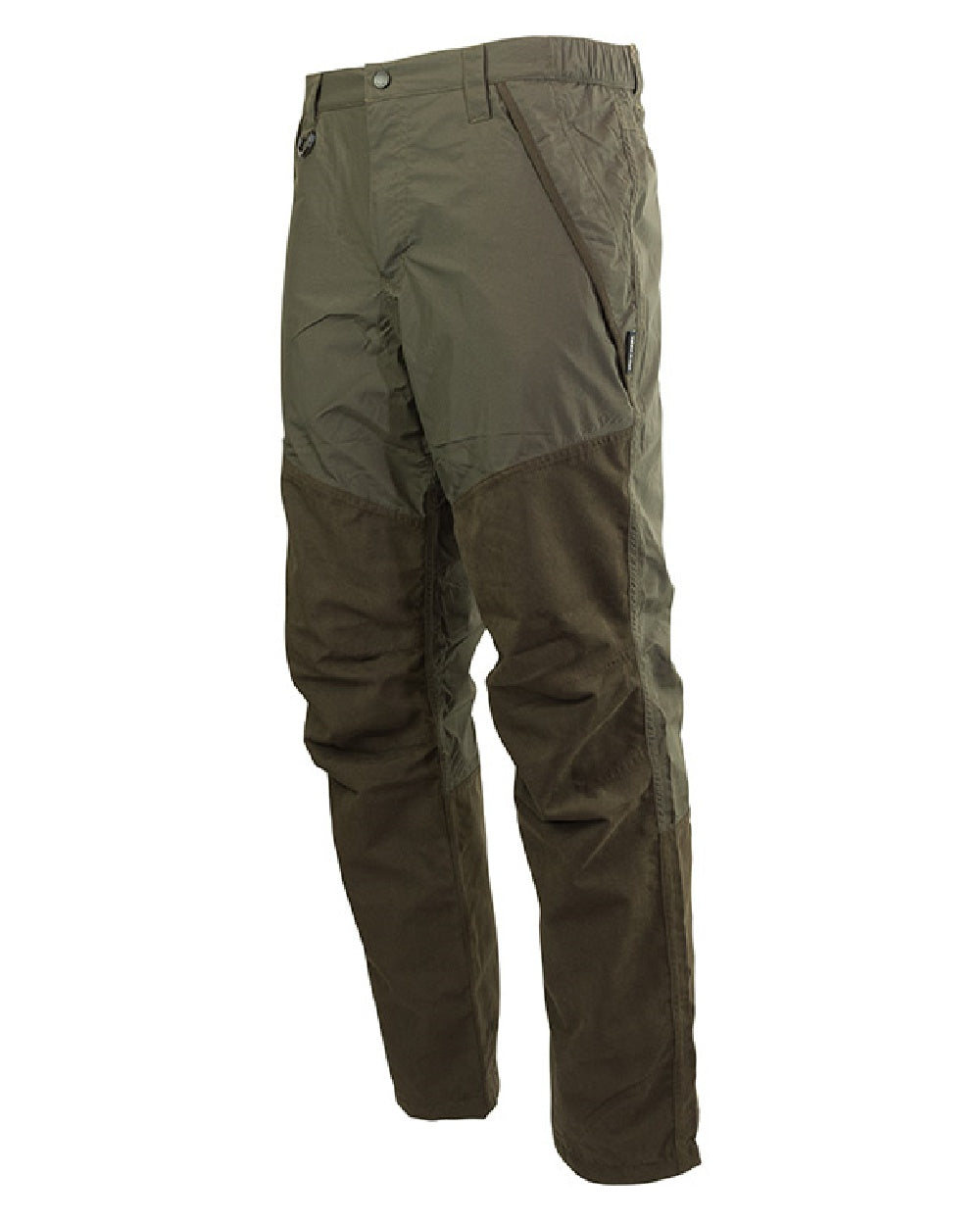 Green coloured Jack Pyke Mens Ashcombe Trousers on white background 