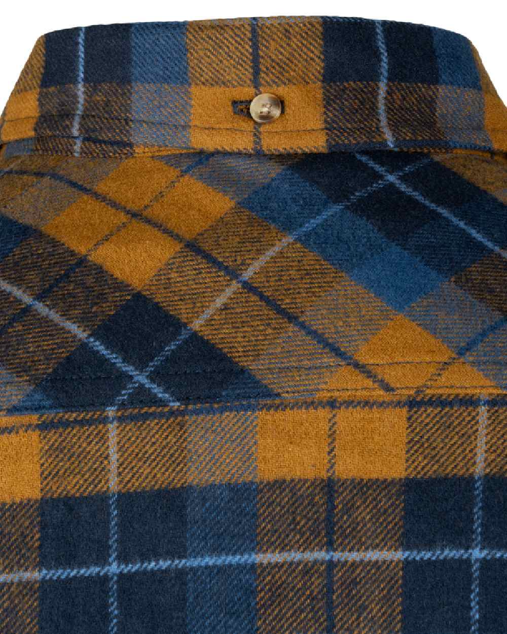 Navy Russet coloured Jack Pyke Mens Bleasdale Heavy Flannel Shirt on white background 