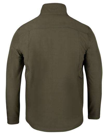Green coloured Jack Pyke Mens Bleasdale Softshell Jacket on white background 