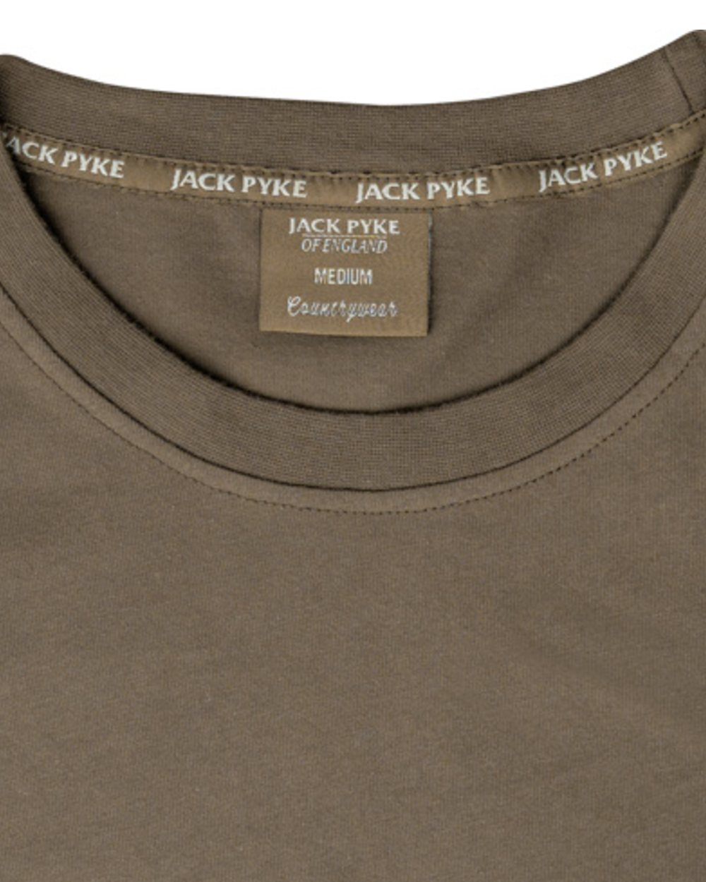 Green coloured Jack Pyke Mens Cotton T-Shirt on white background 