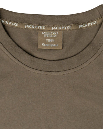 Green coloured Jack Pyke Mens Cotton T-Shirt on white background 