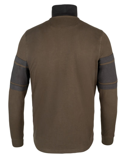 Green coloured Jack Pyke Mens Half Zip Contrast Sweatshirt on white background 