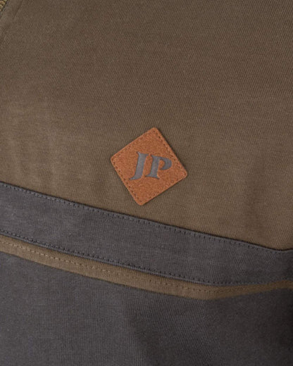 Green coloured Jack Pyke Mens Half Zip Contrast Sweatshirt on white background 