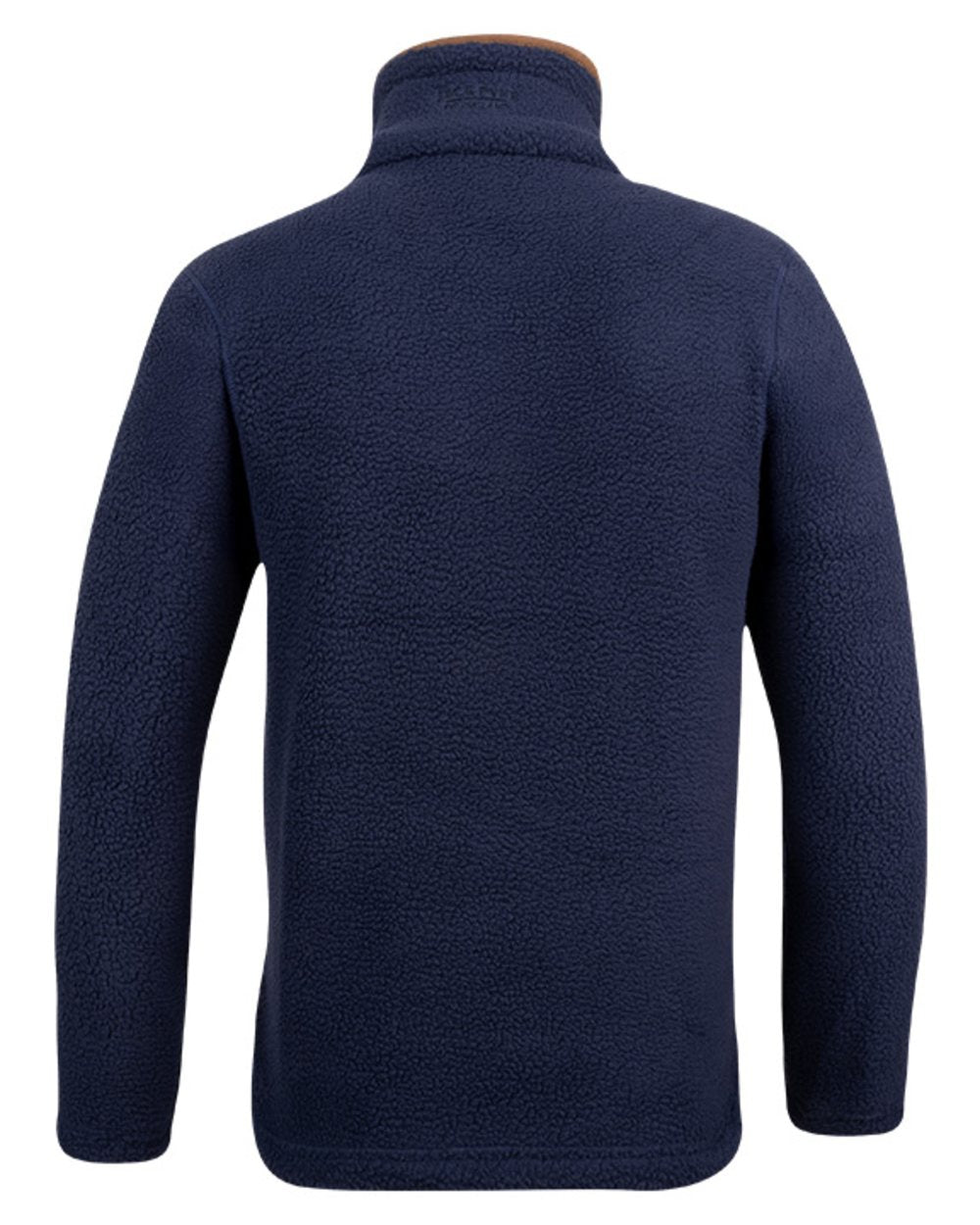 Navy coloured Jack Pyke Mens Half Zip Sherpa Fleece Pullover on white background 