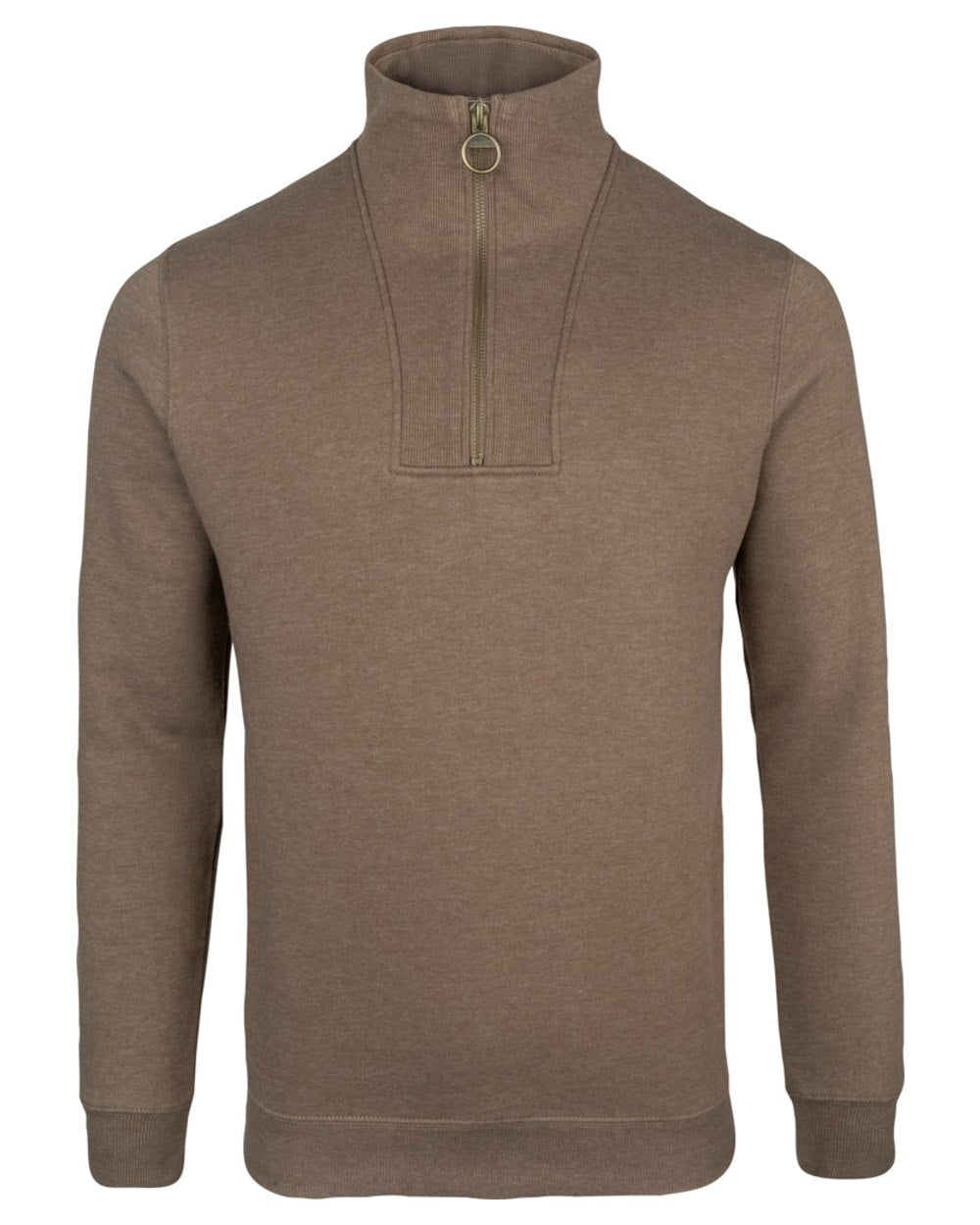 Barley coloured Jack Pyke Mens Half Zip Sweatshirt on white background 