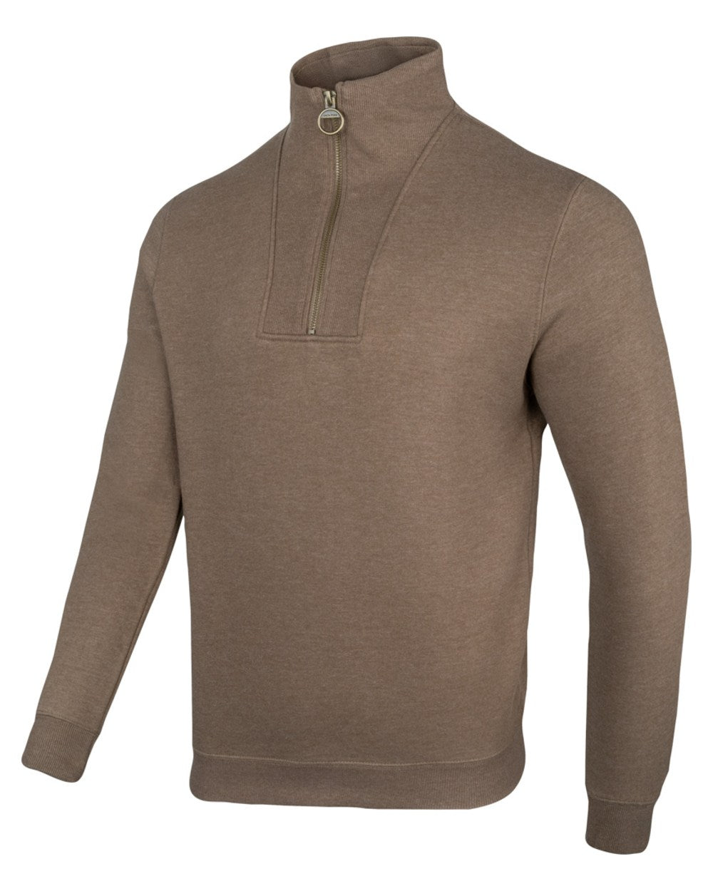 Barley coloured Jack Pyke Mens Half Zip Sweatshirt on white background 