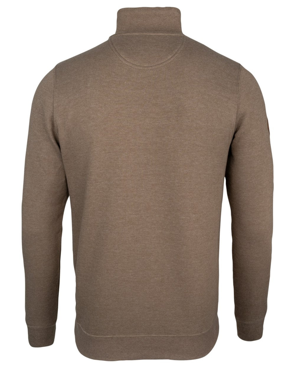 Barley coloured Jack Pyke Mens Half Zip Sweatshirt on white background 