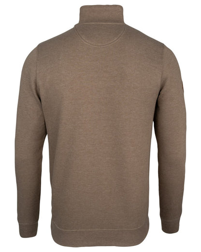 Barley coloured Jack Pyke Mens Half Zip Sweatshirt on white background 