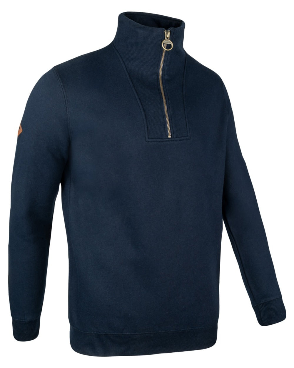 Navy coloured Jack Pyke Mens Half Zip Sweatshirt on white background 