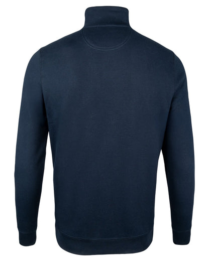 Navy coloured Jack Pyke Mens Half Zip Sweatshirt on white background 