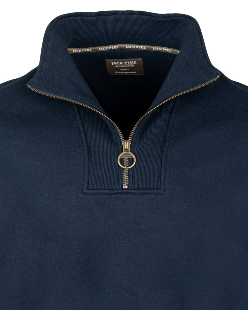 Navy coloured Jack Pyke Mens Half Zip Sweatshirt on white background 