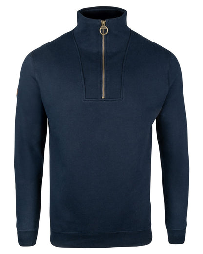 Navy coloured Jack Pyke Mens Half Zip Sweatshirt on white background 