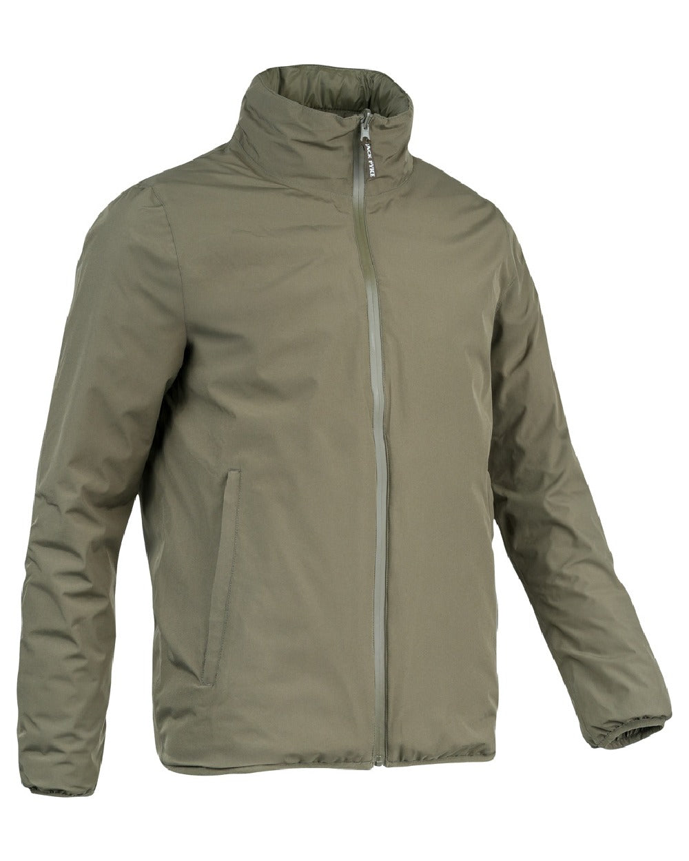 Green coloured Jack Pyke Mens Reversible Waterproof Jacket on white background 