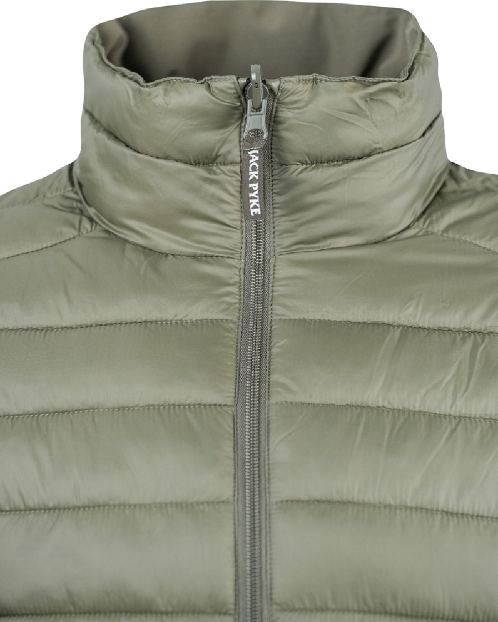 Green coloured Jack Pyke Mens Reversible Waterproof Jacket on white background 