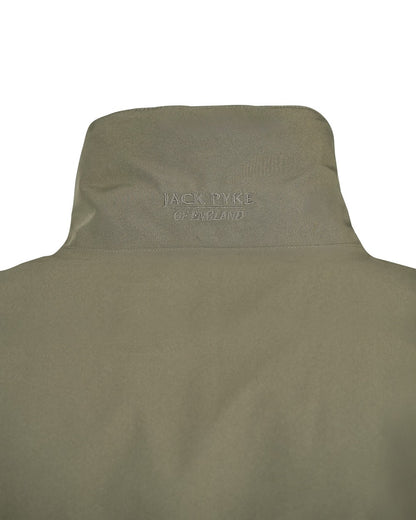 Green coloured Jack Pyke Mens Reversible Waterproof Jacket on white background 
