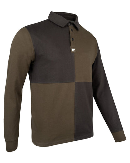 Green coloured Jack Pyke Mens Rugby Shirt on white background 