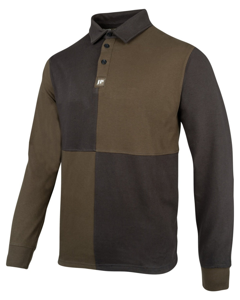 Green coloured Jack Pyke Mens Rugby Shirt on white background 