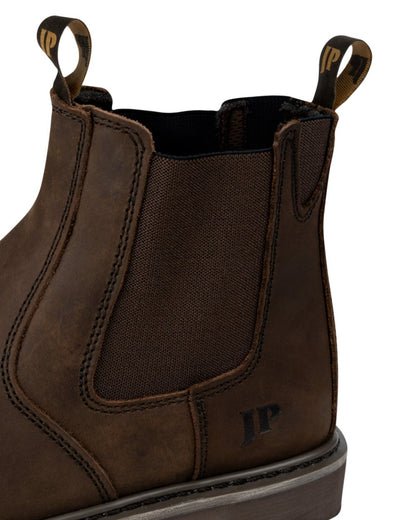 Brown coloured Jack Pyke Mens Safety Dealer Boots on white background 