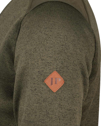 Dark Olive Coloured Jack Pyke Mens Scandinavian Fleece Jacket on white background 