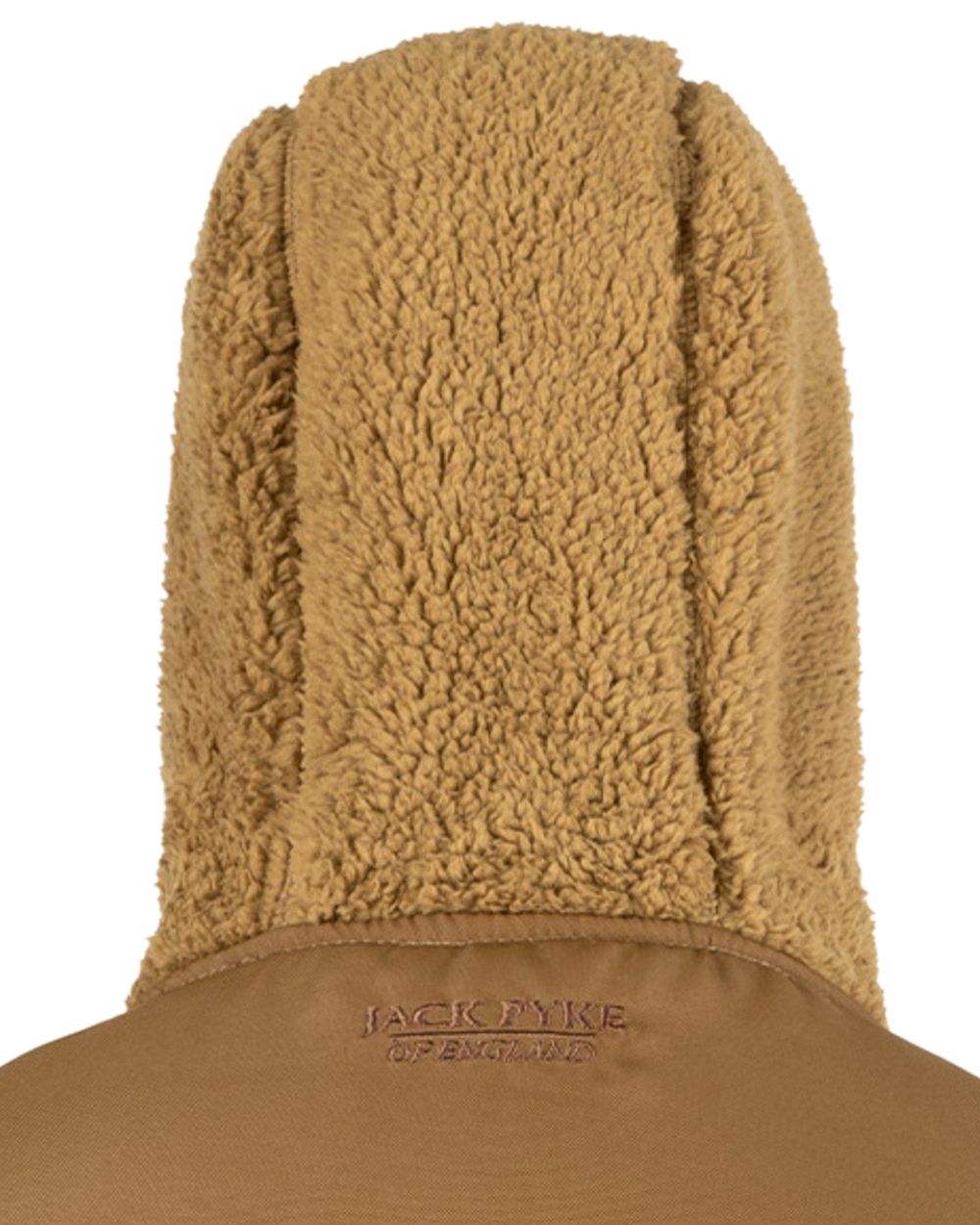 Camel Coloured Jack Pyke Mens Sherpa Fleece Hoodie Gen 2 on white background 