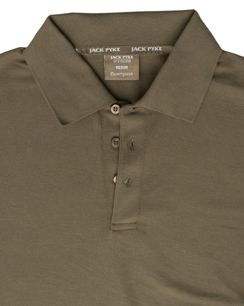 Green coloured Jack Pyke Mens Shires Polo Shirt on white background 