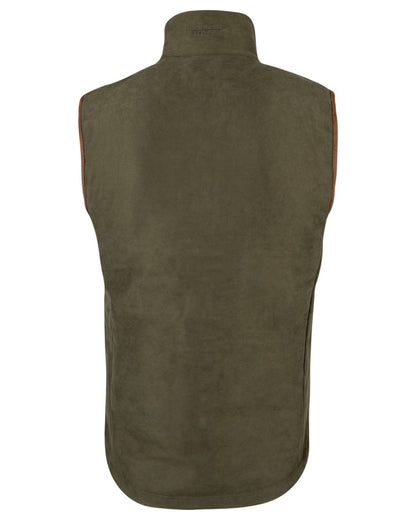Dark Olive coloured Jack Pyke Mens Technical Moleskin Gilet on white background 