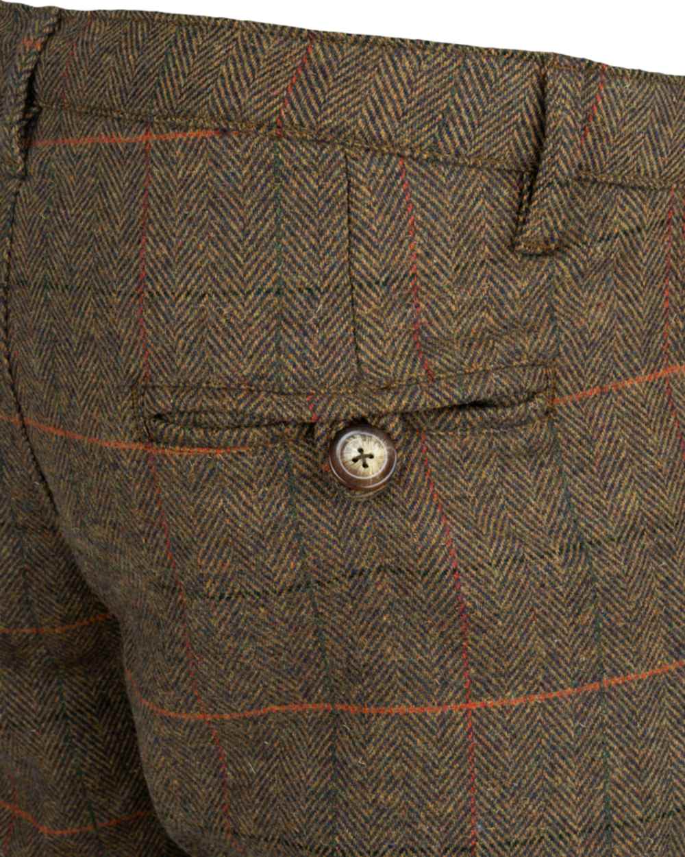 Brown Coloured Jack Pyke Mens Tweed Breeks on white background 