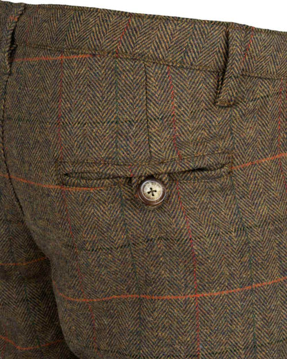 Brown Coloured Jack Pyke Mens Tweed Breeks on white background 