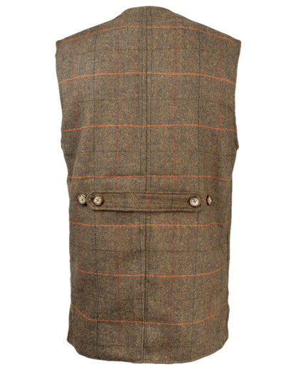 Brown Coloured Jack Pyke Mens Tweed Shooting Vest on white background 