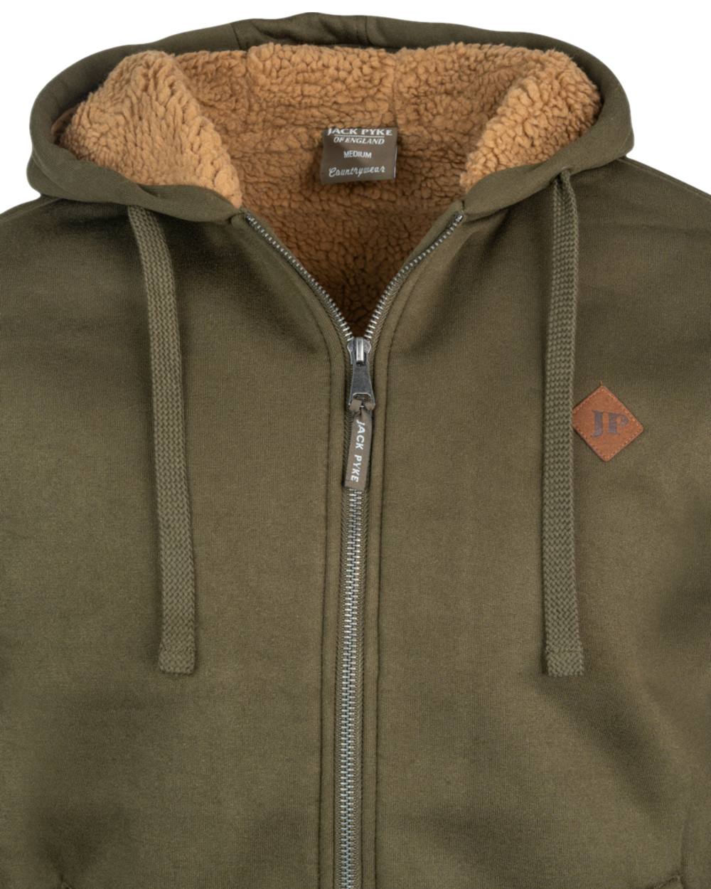 Green Coloured Jack Pyke Mens Yakka Hoodie on white background 