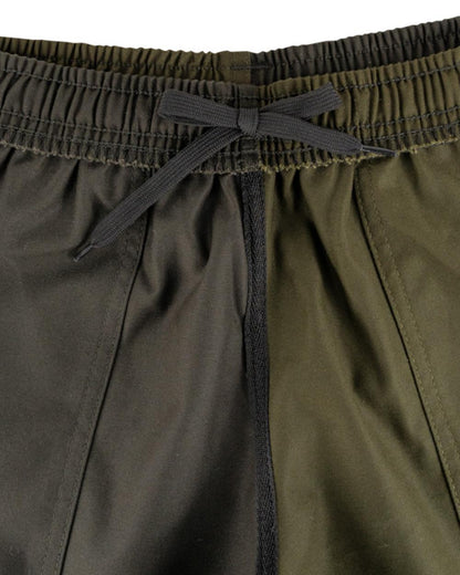 Dark Olive coloured Jack Pyke Mens Yakka Shorts on white background 