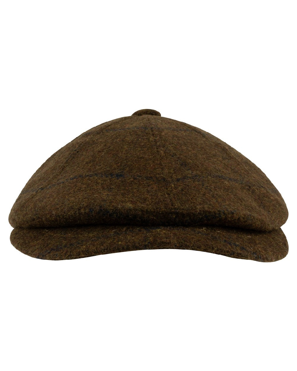 Brown Tweed coloured Jack Pyke Newsboy Cap on white background 