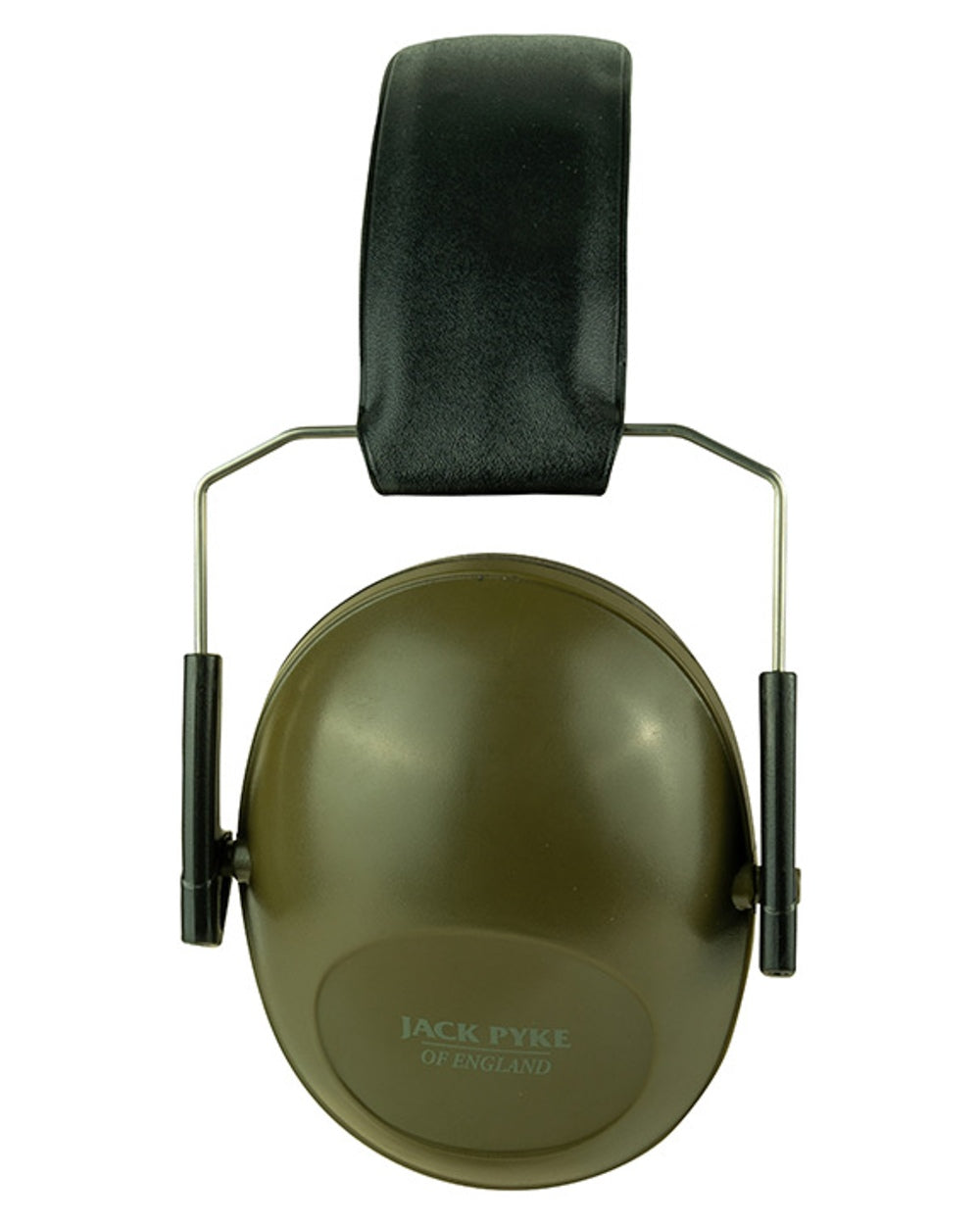 Green coloured Jack Pyke Passive Ear Defenders on white background 