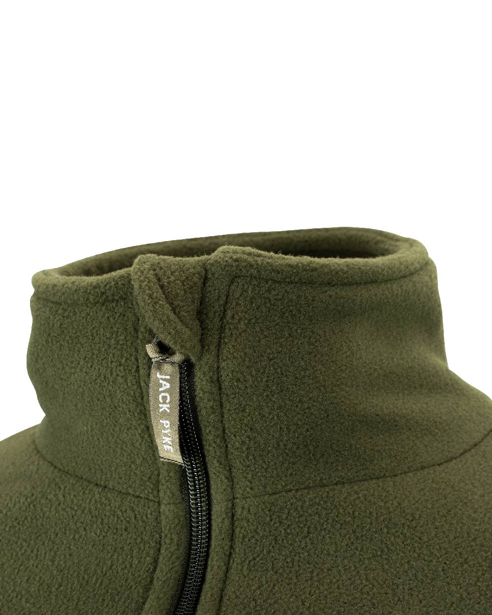 Green coloured Jack Pyke Pheasant Motif Fleece Pullover on white background 