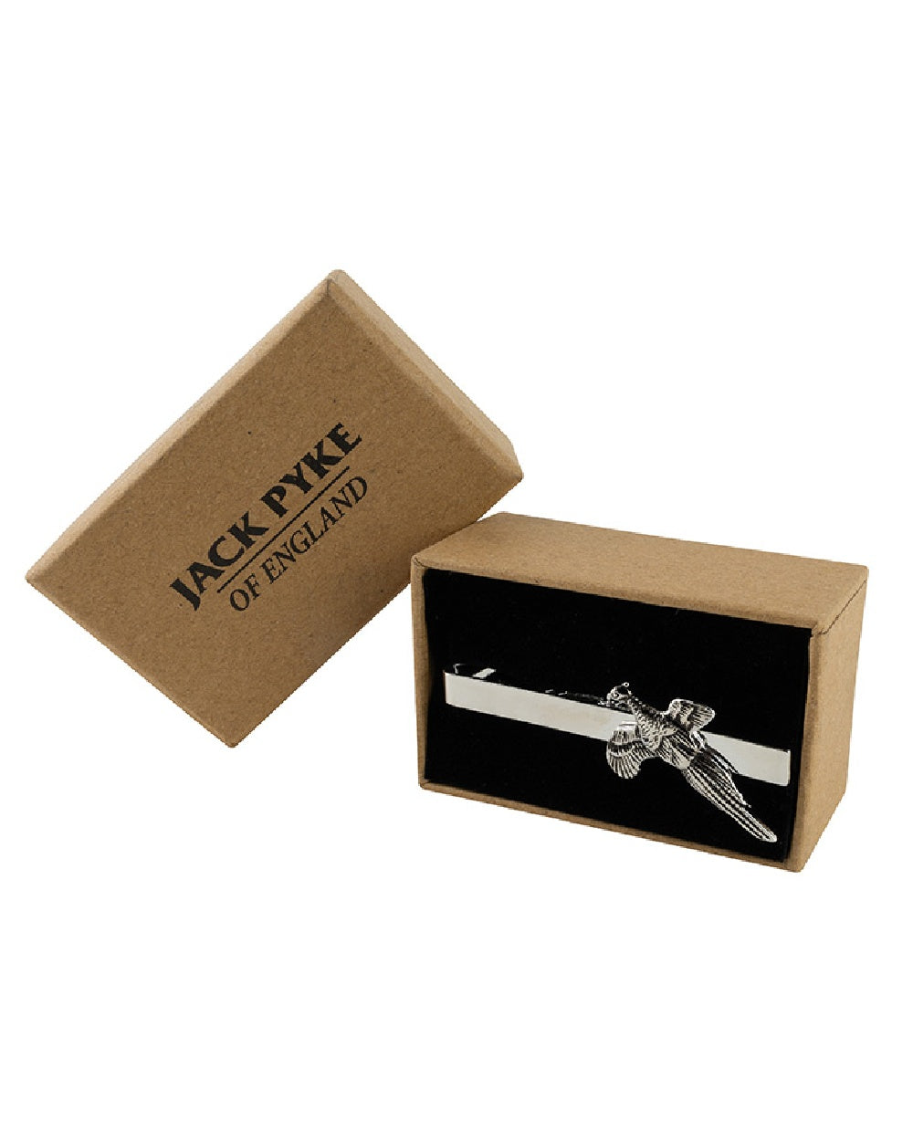 Pheasant styled Jack Pyke Pheasant Tie Clip on white background 