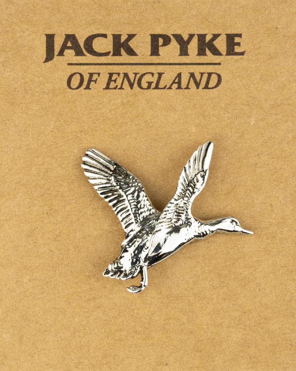 Duck styled Jack Pyke Pin Badge on white background 
