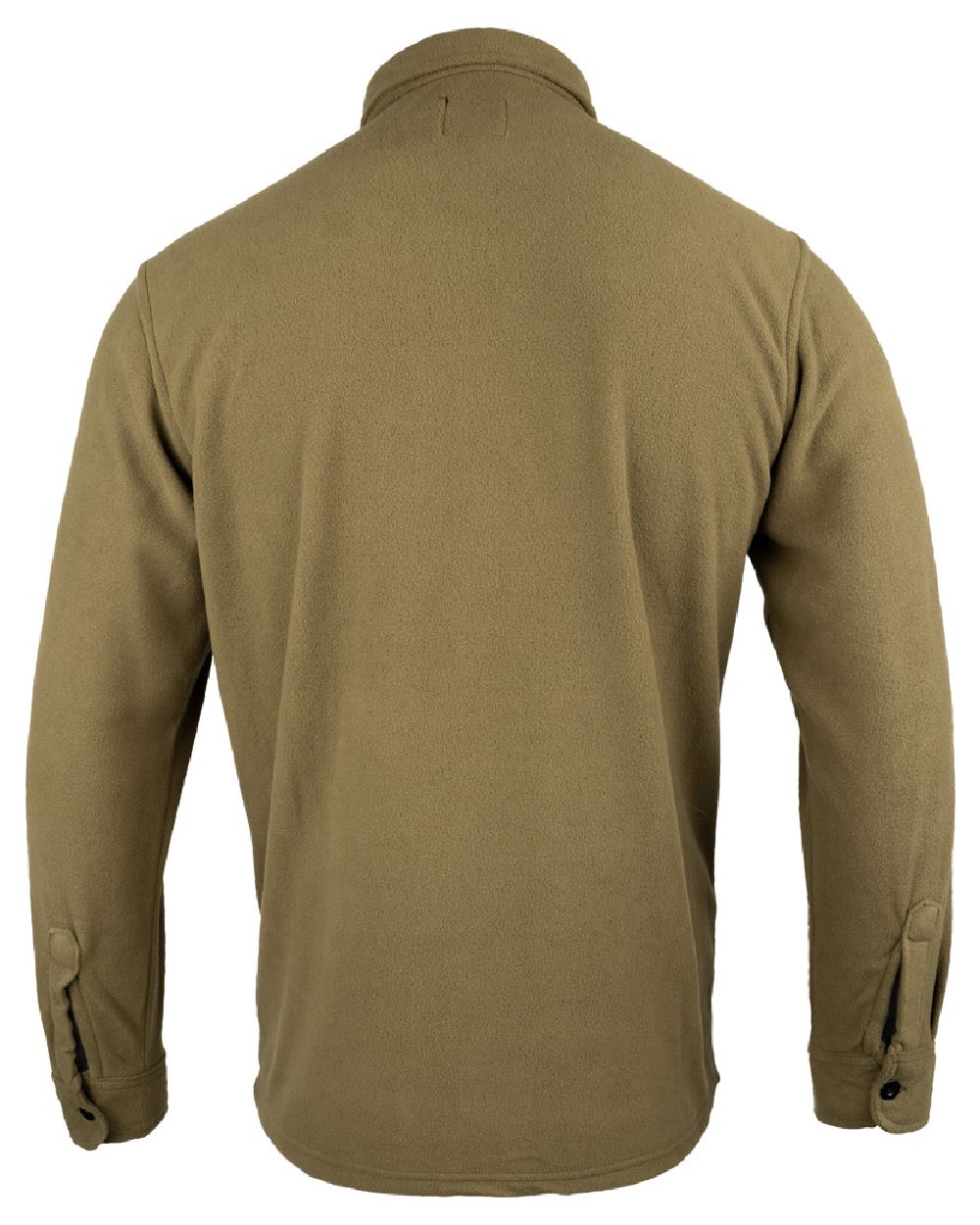 Dark Mustard coloured Jack Pyke Polar Fleece Shirt on white background 