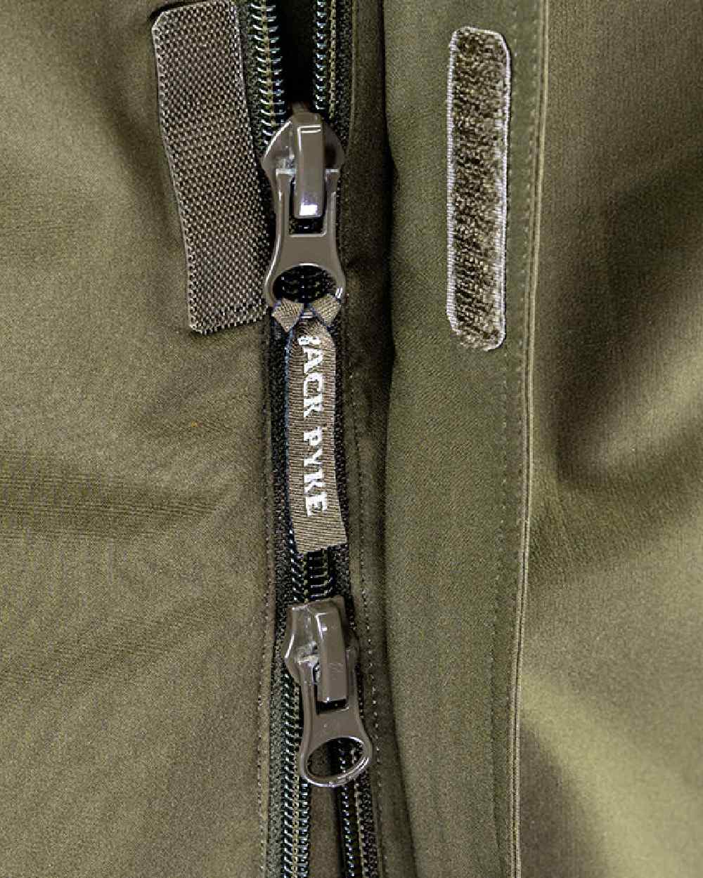 Green coloured Jack Pyke Pro-Lite Hunters Jacket on white background 