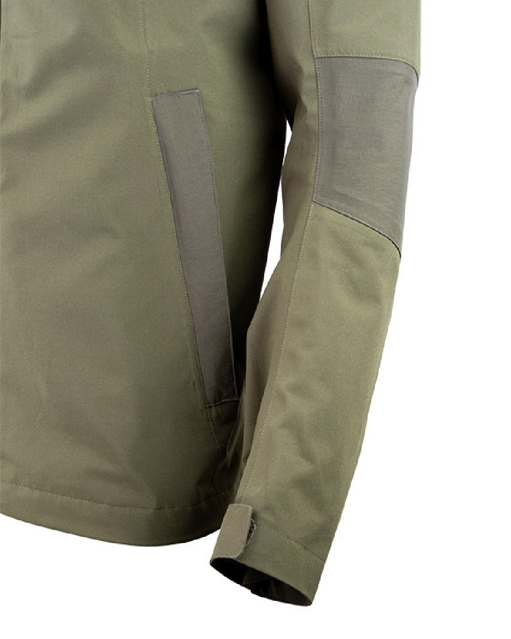 Green coloured Jack Pyke Pro-Lite Hunters Jacket on white background 