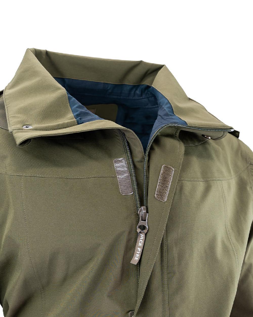 Green coloured Jack Pyke Pro-Lite Hunters Jacket on white background 