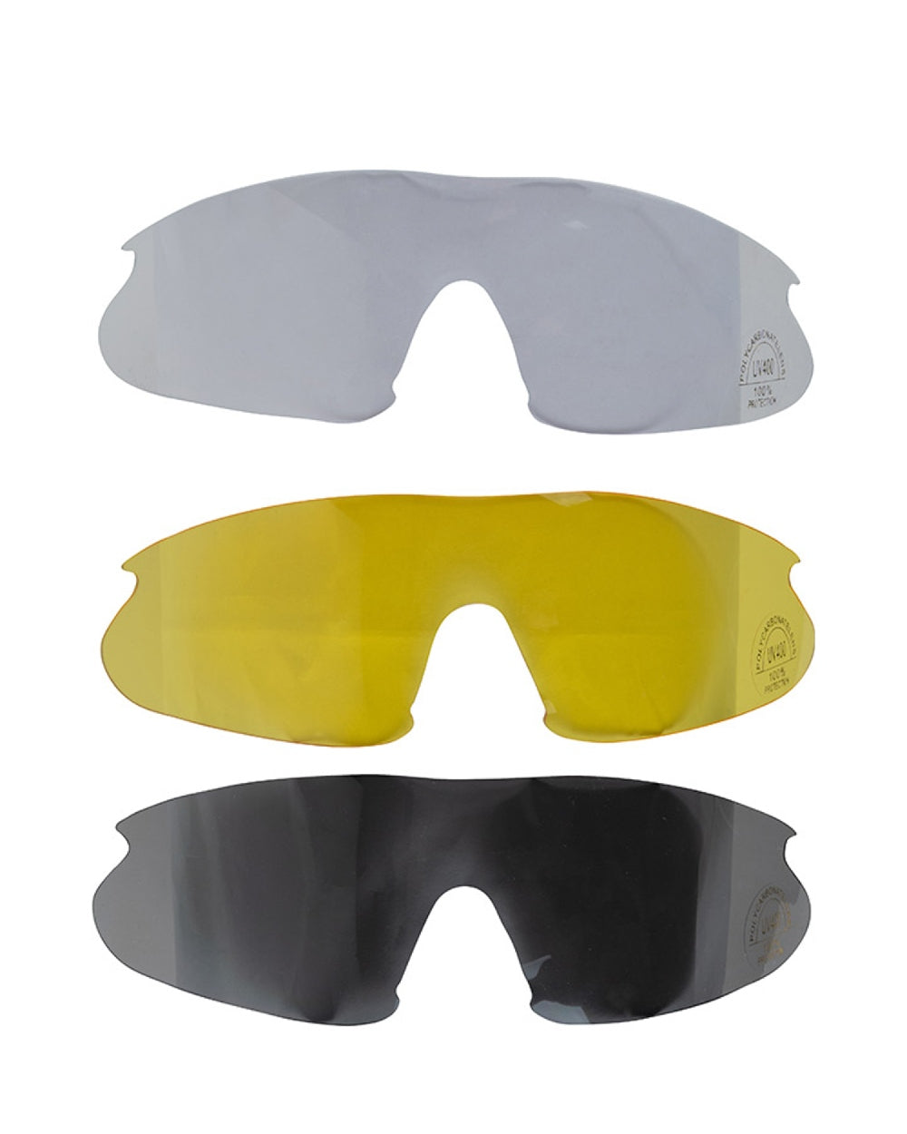 Clear Smoke Yellow coloured Jack Pyke Pro-Sport Shooting Glasses on white background 