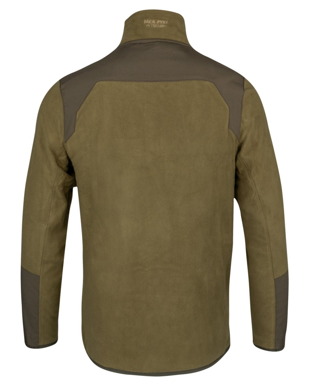 Dark Mustard coloured Jack Pyke Rannock Fleece Pullover on white background 
