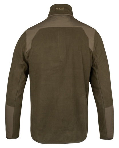 Dark Olive coloured Jack Pyke Rannock Fleece Pullover on white background 