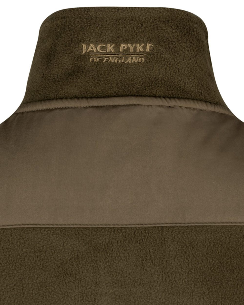 Dark Olive coloured Jack Pyke Rannock Fleece Pullover on white background 