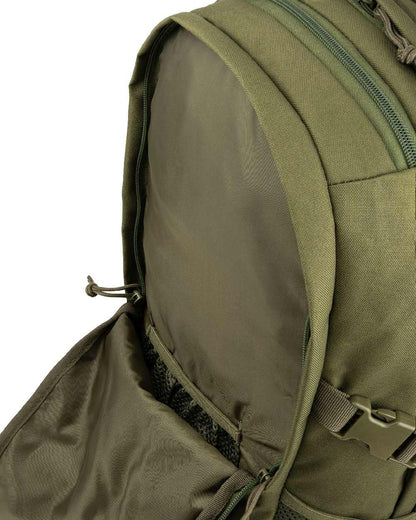 Green coloured Jack Pyke Rifle Rucksack on white background 