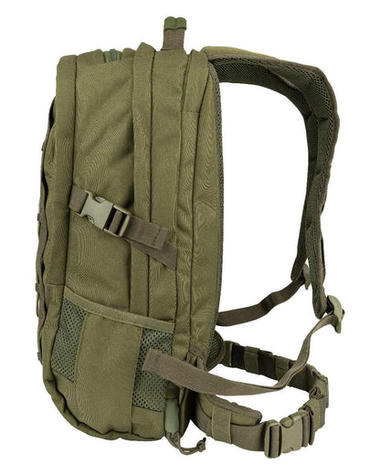 Green coloured Jack Pyke Rifle Rucksack on white background 