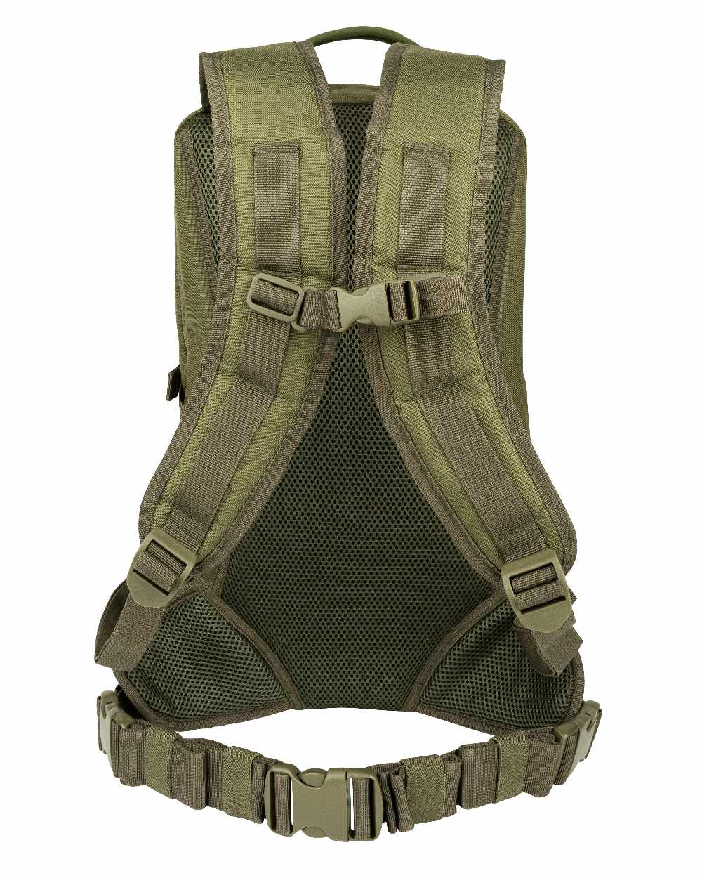 Green coloured Jack Pyke Rifle Rucksack on white background 