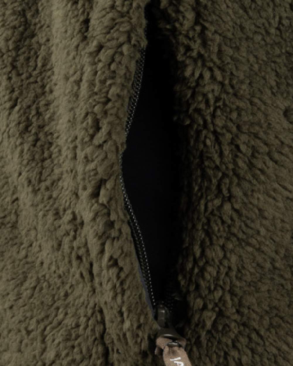 Dark Olive coloured Jack Pyke Sherpa Fleece Gilet on white background 